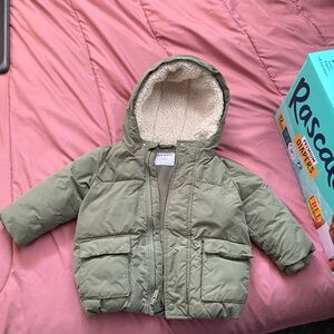 18-24 months Old Navy Olive Hooded Puffer Jacket